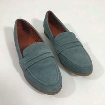 EUC Universal Thread Blue Gray Suede Leather Loafers Wms 8 - £14.38 GBP