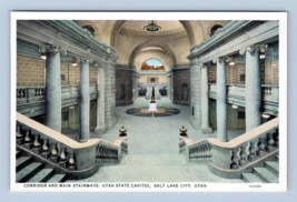 Corridors and Stairways State Capitol Salt Lake City Utah UT UNP WB Postcard M1 - £2.41 GBP