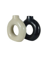 Ceramic Vase Set Of 2 for Decor Boho Gift Modern for Living Room Decorat... - £76.12 GBP