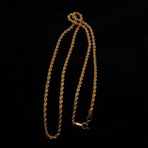18kt Solid Gold Chain Necklace For men women Anniversary Wedding Gift , 18 inche - £396.48 GBP