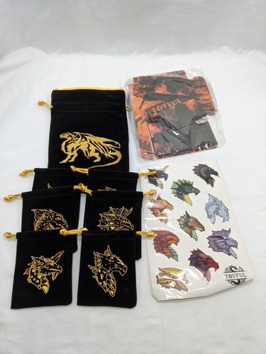 Toyful Dungeons And Dragons Dragon Dice Tower With Dice Bags - $28.07