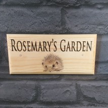 Personalised Hedgehog Garden Sign, Cottage Home House Name Plaque Nanny ... - $13.90
