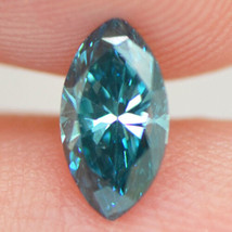 Marquise Shape Diamond Fancy Blue Color Loose Natural Enhanced 0.53 Carat VS1 - £462.70 GBP