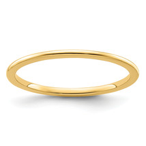 10K Gold 1.2mm Half Round Polished Stackable Band Size 6 1STK17 - £101.30 GBP