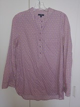 Gap Ladies Ls(Or ROLL-UP) Pullover Thin Lavender TOP-100% COTTON-NWOT-NICE-COOL - £6.86 GBP