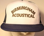 Vintage Birmingham Acoustical Hat Mesh Blue &amp; White Snapback ba1 - £5.51 GBP