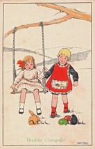 Herzliche Ostergrüße~Artist Anny Tekauz~German Easter Postcard - £7.63 GBP