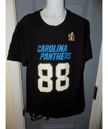 NFL CAROLINA PANTHERS 88 Olsen SUPER BOWL 50 Black T-Shirt Size M Boy&#39;s - €18,29 EUR