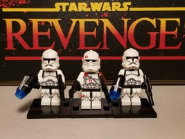 3Pcs Captain Neyo And Clone Troopers Star Wars Clone Wars Minifigure Custom Toys - £6.38 GBP