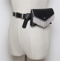 DIINOVIVO  Designer Fanny Pack Tassel Rhinestone Women Waist Bag Money Phone Pou - £33.66 GBP