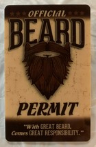 Official Beard Permit Joke novelty ID License Mancard Man Card - $8.91