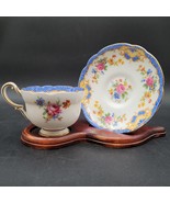 RARE Paragon Tea Cup &amp; Saucer Plymouth 1930&#39;s Floral Bone China England - $33.90 CAD
