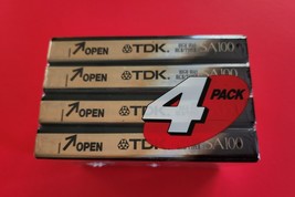 New 4 Tdk Sa 100 Type Ii High Bias Blank Audio Cassette Tapes Sealed - $39.99