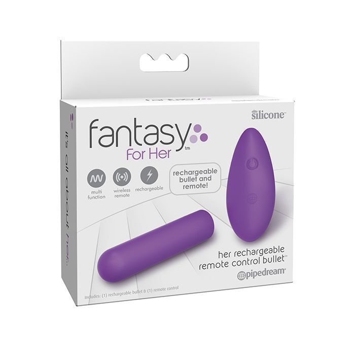 Fantasy For Her Rechargeable Remote Control Bullet Vibrator Purple - $37.31