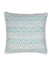 Lavish Touch 100% Cotton Hand Woven Cushion Cover Hawaii Pack of 2 Blue - $56.99