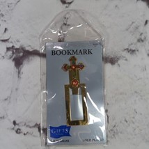 Solid Brass Cross Bookmark New in Package - £7.61 GBP