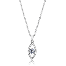 DA228 - High polished (no plating) Stainless Steel Chain Pendant with AA... - $449.44 MXN