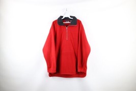 Vintage 90s Fila Mens Large Spell Out Baggy Fit Half Zip Fleece Pullover Sweater - £39.43 GBP
