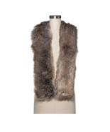 Womens Faux Fur Scarf Collar Stole A New Day Elegant Brown/Gray Winter Fall - £10.10 GBP