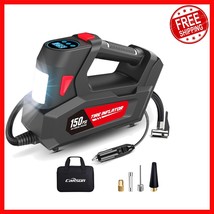 Portable Tire Inflator with LED Light and Digital Gauge for Easy Car Inf... - $36.85