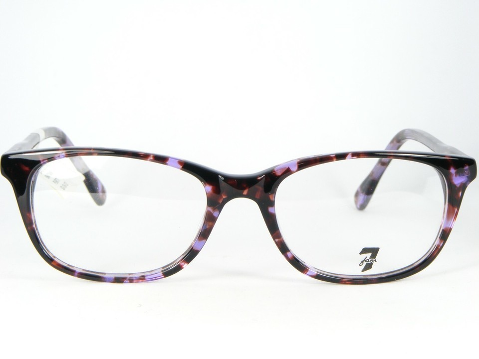 W/ TAG 7 For All Mankind CASTLE CRAGS PURTT PURPLE TORTOISE EYEGLASSES 52-18-137 Item image 2