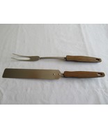 Ekco Meat Turning Fork Icing Spatula Spreader Faux Wood Grain Utensil Lo... - $176.60 MXN