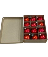 Vintage Red Glass Christmas Ornaments 12-Piece Set - $28.80