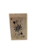 Stampin&#39; Up! Card Games Queen of Everything Playing Card Wood Rubber Stamp - £7.81 GBP
