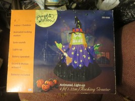 Pumpkin Hollow animated light up Halloween Witch Rocking motion sounds - £26.16 GBP