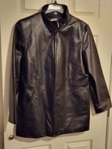 Madison &amp; Max 100 Percent Genuine Leather Women Size Large Jacket - £23.72 GBP