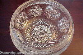 Vintage cut crystal BRILLIANT  PERIOD PATTERN Glass Bowl Centerpiece [GL... - $123.75