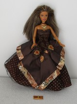 Brown &amp; Gold Gown for Barbie Fashion Dolls - $16.00