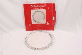Pfaltzgraff Winterberry Platter 13&quot; Christmas Glass Xmas - $9.79