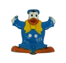 4" VINTAGE CRAGSTAN DISNEY SPINOUT CARTWHEEL DONALD DUCK PLASTIC TOY HON... - $17.10