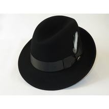 Men Bruno Capelo Hat Australian Wool Crushable Center Dent CHICAGO CH300 Black image 6