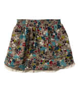 Koala Baby Girls Floral Ruffled Skirt Size 12M White Lining Tan Blue - £10.70 GBP