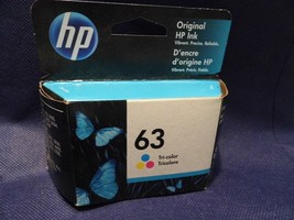 NEW Genuine  Authentic Original HP63  Ink Cartridge - Tri-Color  original box - £20.17 GBP
