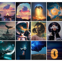 Paint By Numbers Kit Celestial Body Art DIY Oil Painting for Adults Beginners - £13.20 GBP