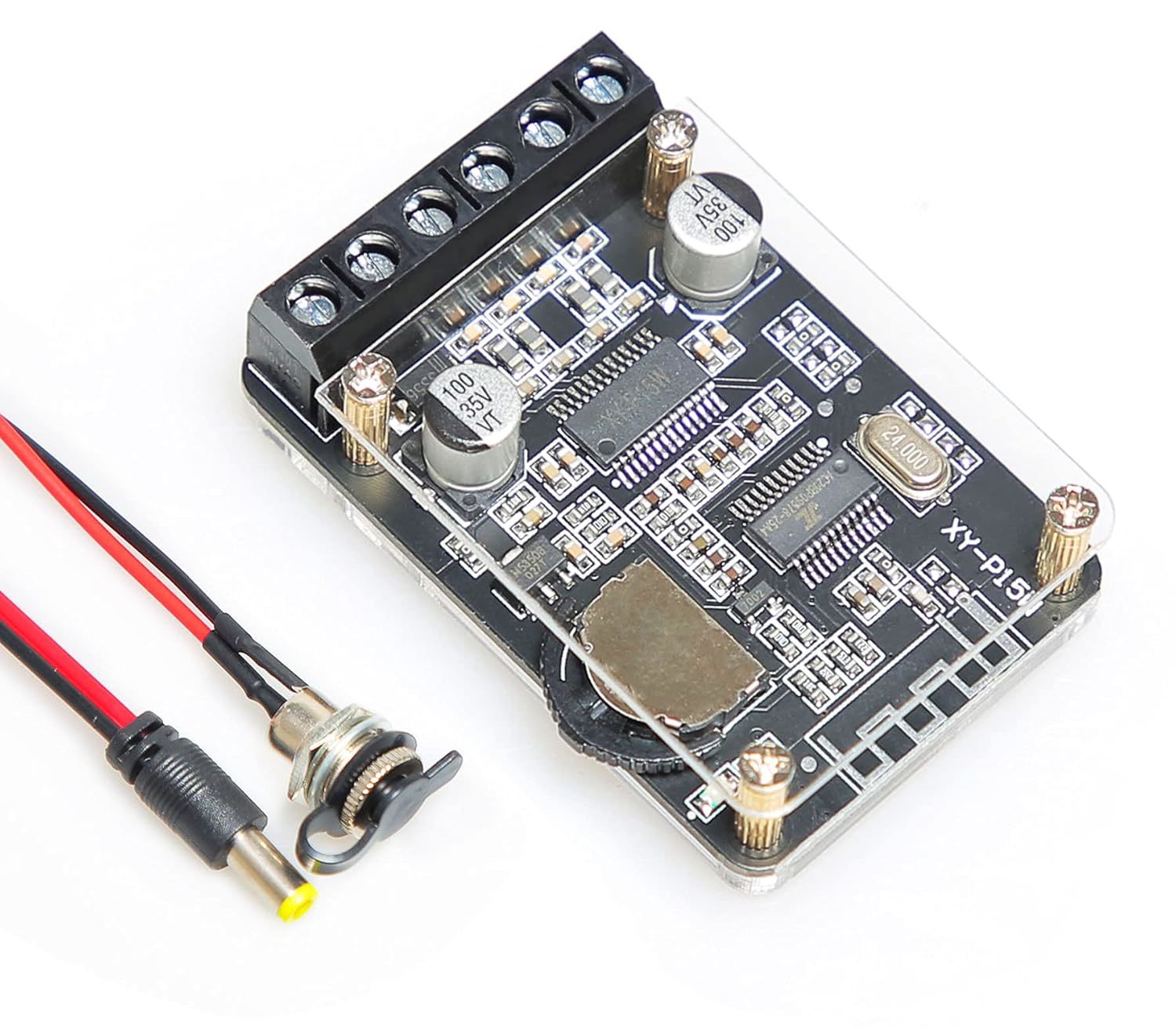 Xy-P15W 12V 24V Bluetooth Receiver Board Mini Amplifier Audio Stereo Amplifier  			