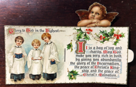 Glory To God In The HIGHEST-ANGEL Cut OUT~1906 Christmas Ernest Ninster Postcard - £10.29 GBP