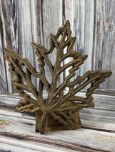Maple Leaf Votive Candle or Tea Light Candle Holder - Rustic Iron Metal - £7.76 GBP