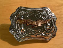 Eagle 2 Toned Metal Belt Buckle - £6.13 GBP