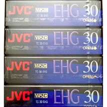 JVC EHG (Extra High Grade Compact) 30 VHS C 4 Pack - £66.57 GBP