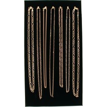 7 Hook Black Velvet Necklace Jewelry Display Chain Easel Pad 7 5/8&quot; x 14 1/8&quot; - £11.53 GBP