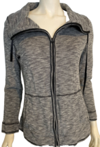T by Talbots Black Zip Front Long Sleeve Athletic Jacket Size M - $18.99