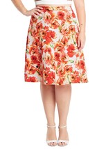 Orange Printed Midi Circle Skirt (Plus Size) Only : $59.00  - £45.23 GBP