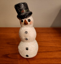 VINTAGE 2001 Walnut Ridge COLLECTIBLES glittered 5.5&quot; Snowman HOLIDAY SH... - £35.41 GBP