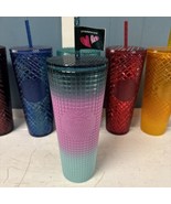 Starbucks NEW 2024 Release LOVE Smooth Gradient Grid  24oz Tumbler - $413.72 MXN