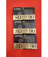 3 NEW TDK SD90 Type II High Bias 90 Mins. Cassette Tapes - SEALED - $54.99