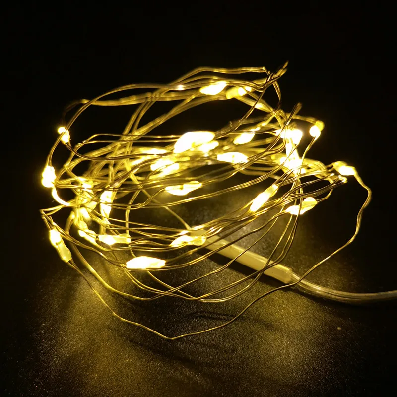 Opper wire led string lights christmas decorations for home outdoor wedding party decor thumb200